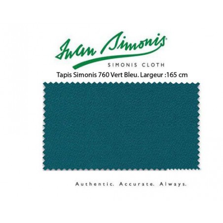 Tapis Simonis 760 165 cm vert Bleu (vendu au metre) 
