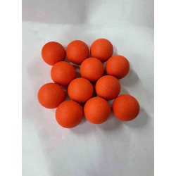 Balles liège enrobée fluo Orange (x12) 