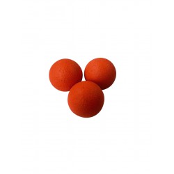 Balles liège enrobée fluo Orange (x3) 